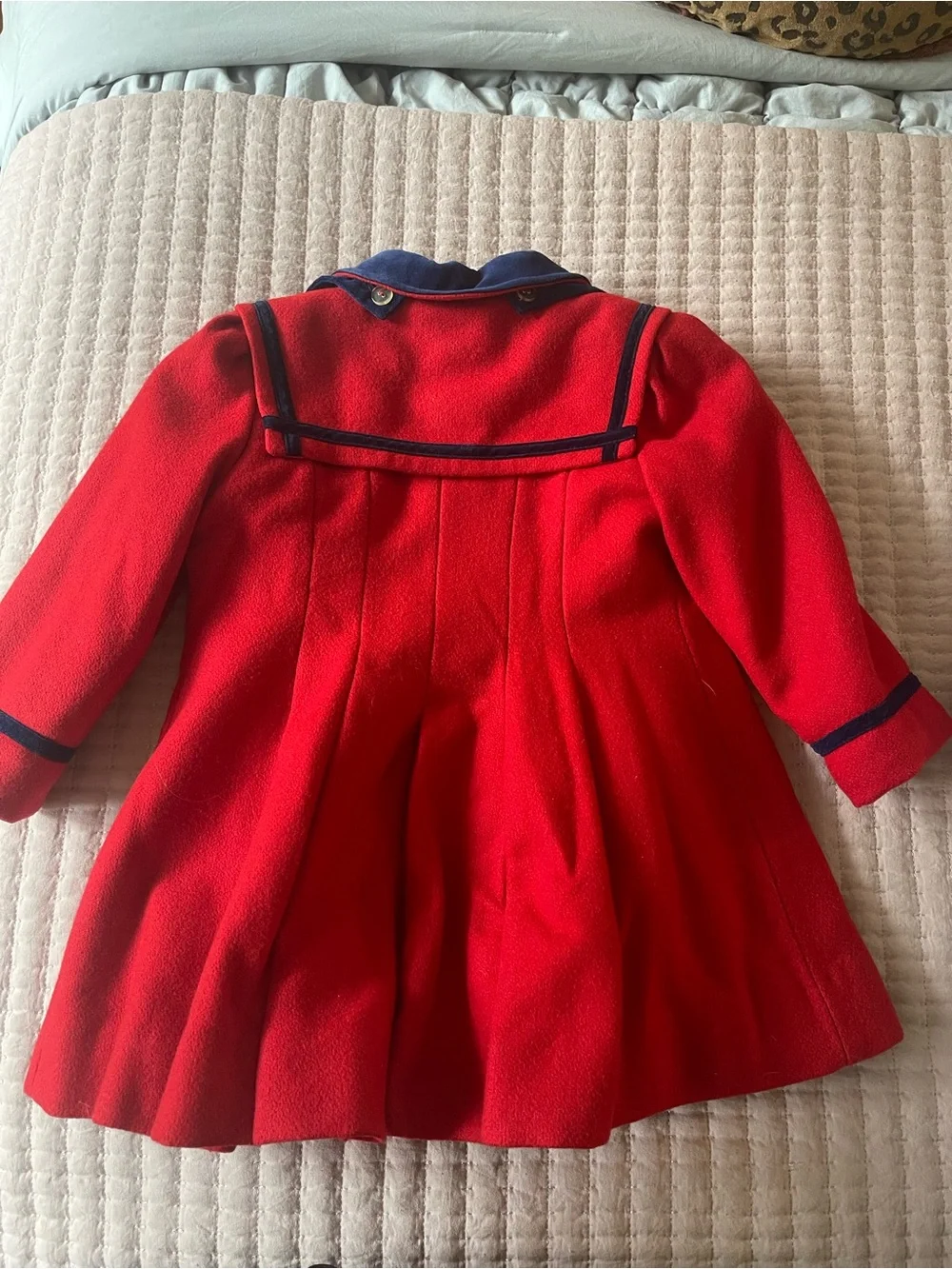 Vintage 4T Rothschild Red Wool Dress Coat